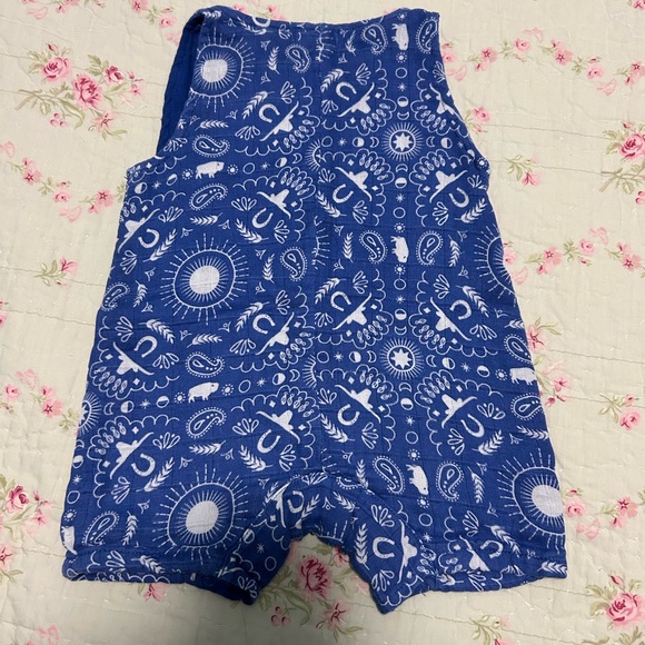 Angel dear country western blue and white romper size 3-6 months - Picture 4 of 4